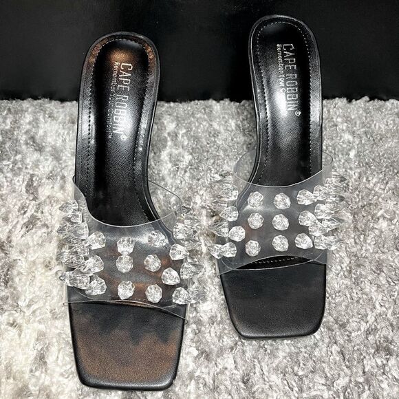 NIB Spike Crystal Stiletto Heels - Picture 4 of 11